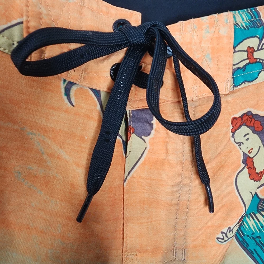 HANG TEN HAWAII BOARD SHORTS Hawaiian Print Swim Mens 34‎